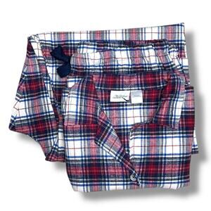Vermont Country Store Portuguese Cotton Flannel Pajamas Ivory Plaid Women Sz 4X